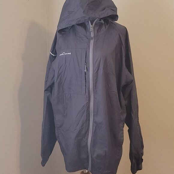 Mens Eddie bauer windbreaker hoodie size large - Picture 1 of 12